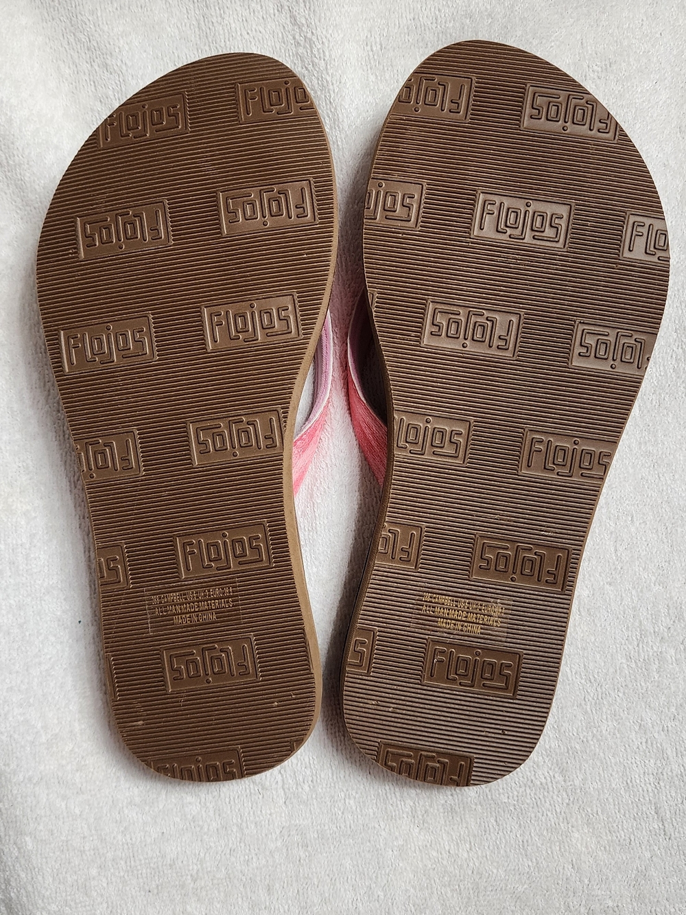 FLOJOS Pink Strap Brown Footbed Sandals (26-036) - Picture 6 of 7